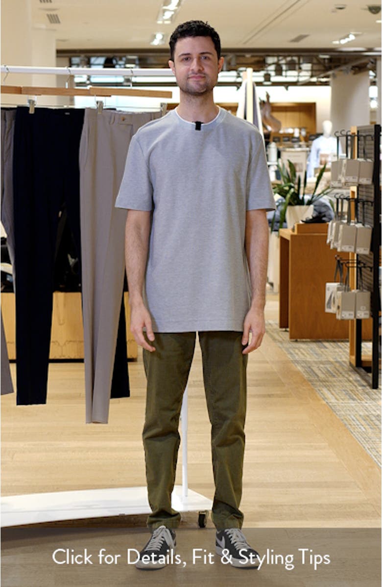 Tesar Tipped Textured Cotton & Silk T-Shirt, sales video thumbnail