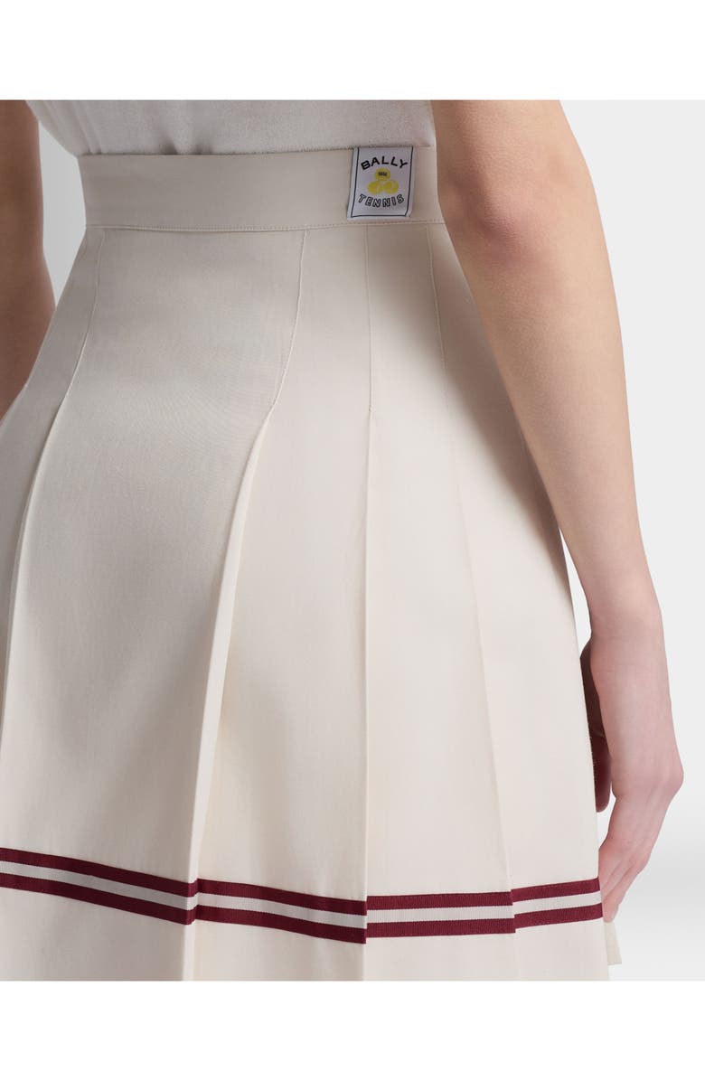 Bally Tennis Collection Skirt With Bally Ribbon Details, Alternate, color, White