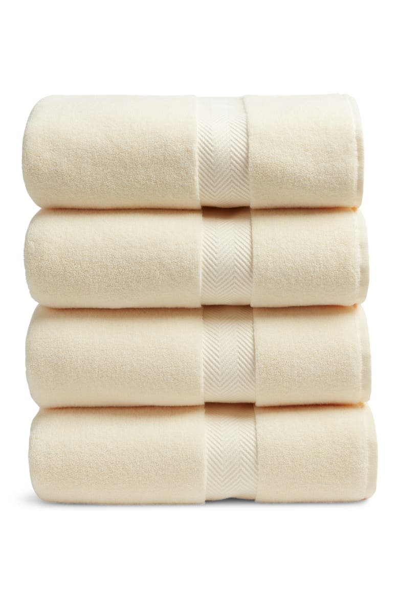 Organic Hydrocotton Set of 4 Bath Towels $140 Value, Main, color, YELLOW PALE
