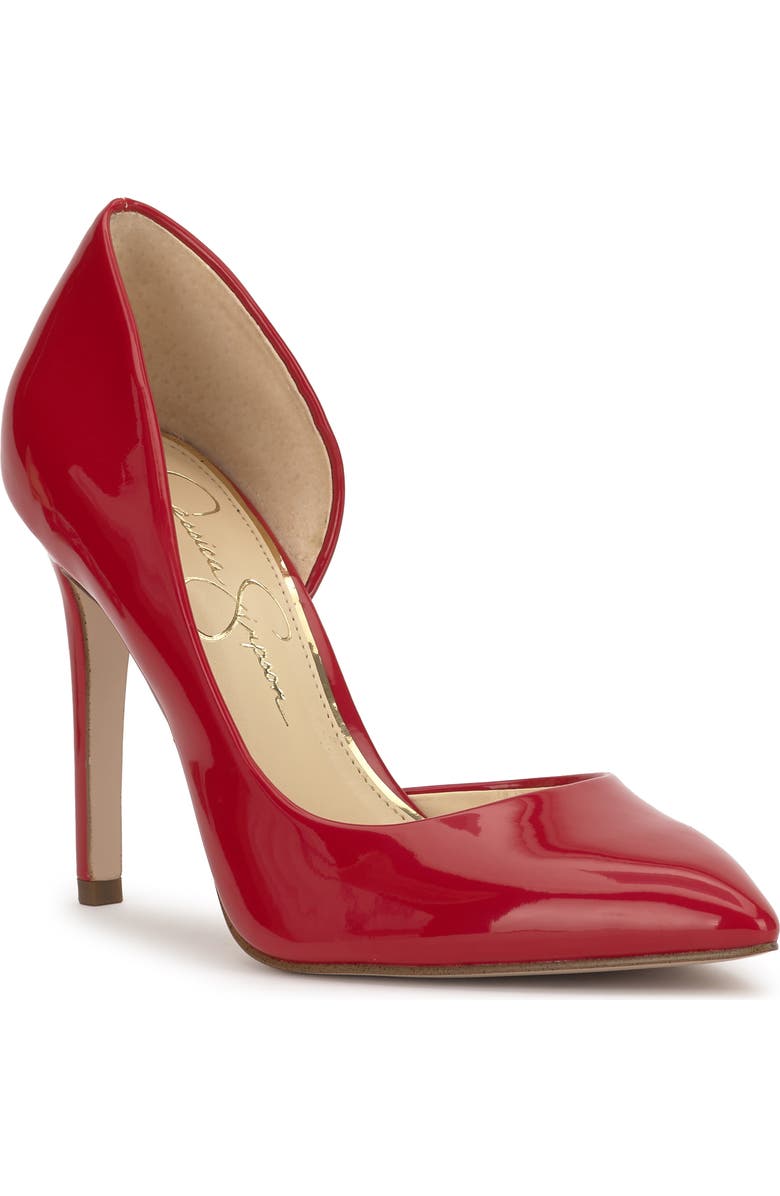 Jessica Simpson Prizma Half-d'Orsay Pump, Main, color, Red Muse