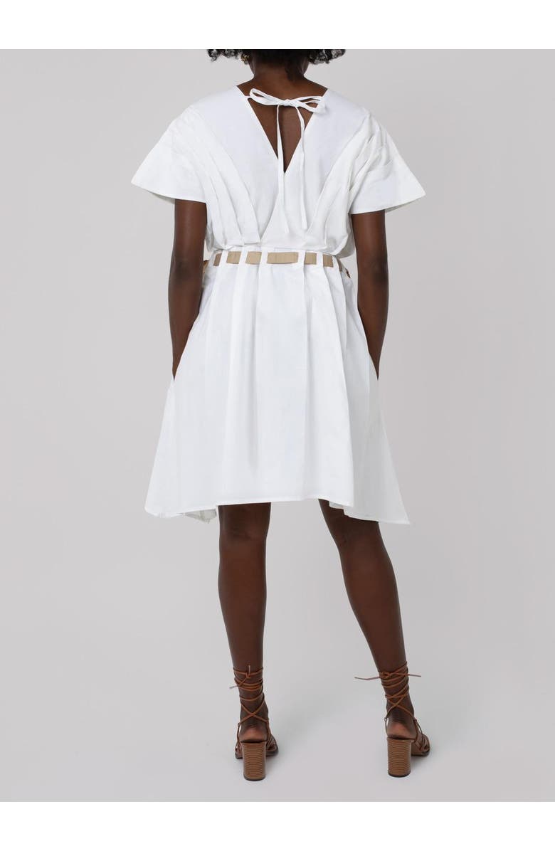 Haveli Amma Poplin Ribbon Dress, Alternate, color, White