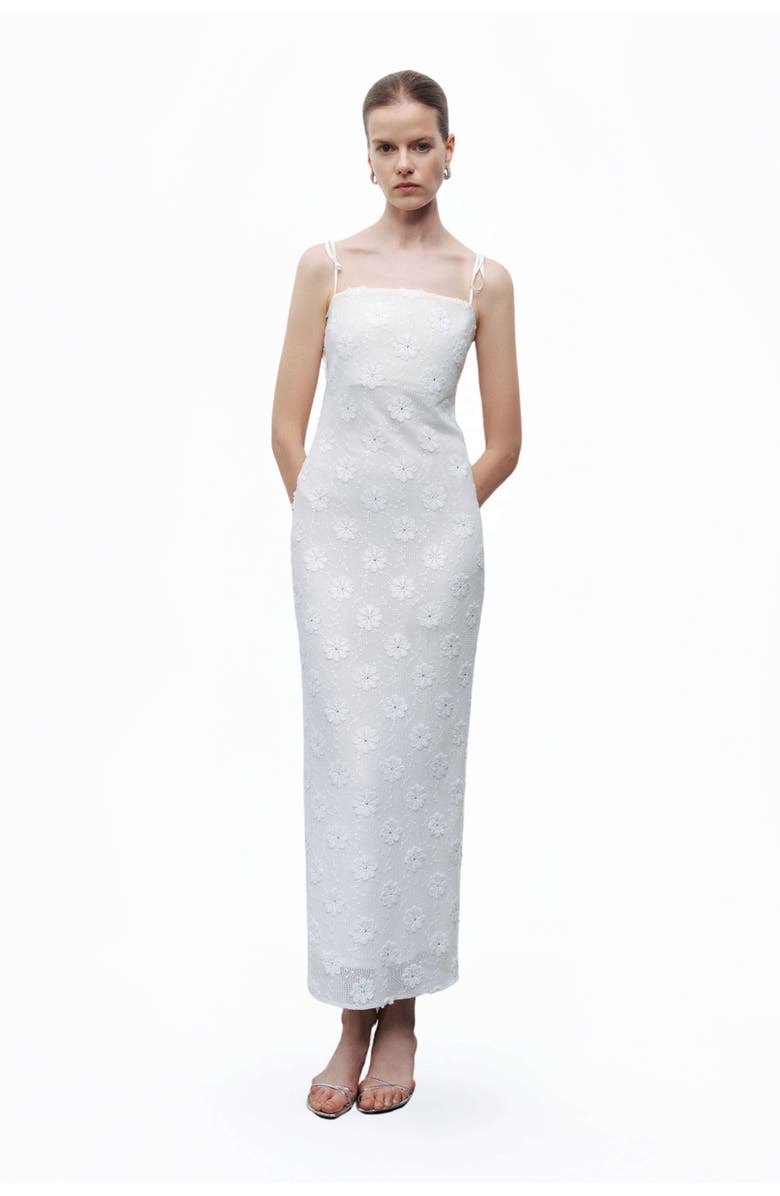 Nocturne Stone Embroidered Dress, Alternate, color, 