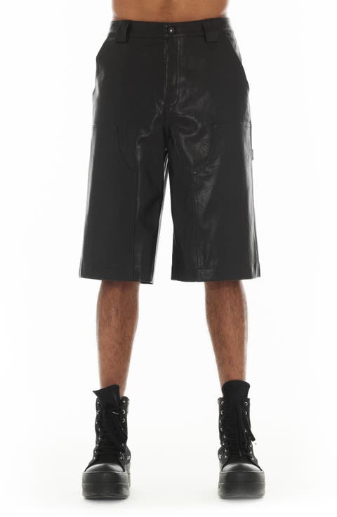 Y2K Baggy Faux Leather Shorts (Regular & Big)