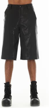 Cult of Individuality Y2K Baggy Faux Leather Shorts