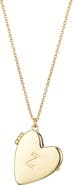 Adornia Initial Heart Locket Pendant Necklace