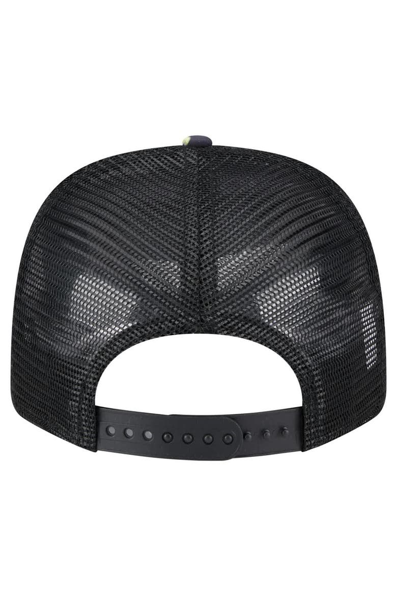 Men's New Era Black Texas Rangers Adventure Drinks Pattern 9SEVENTY Stretch-Snap Hat, Alternate, color, Navy