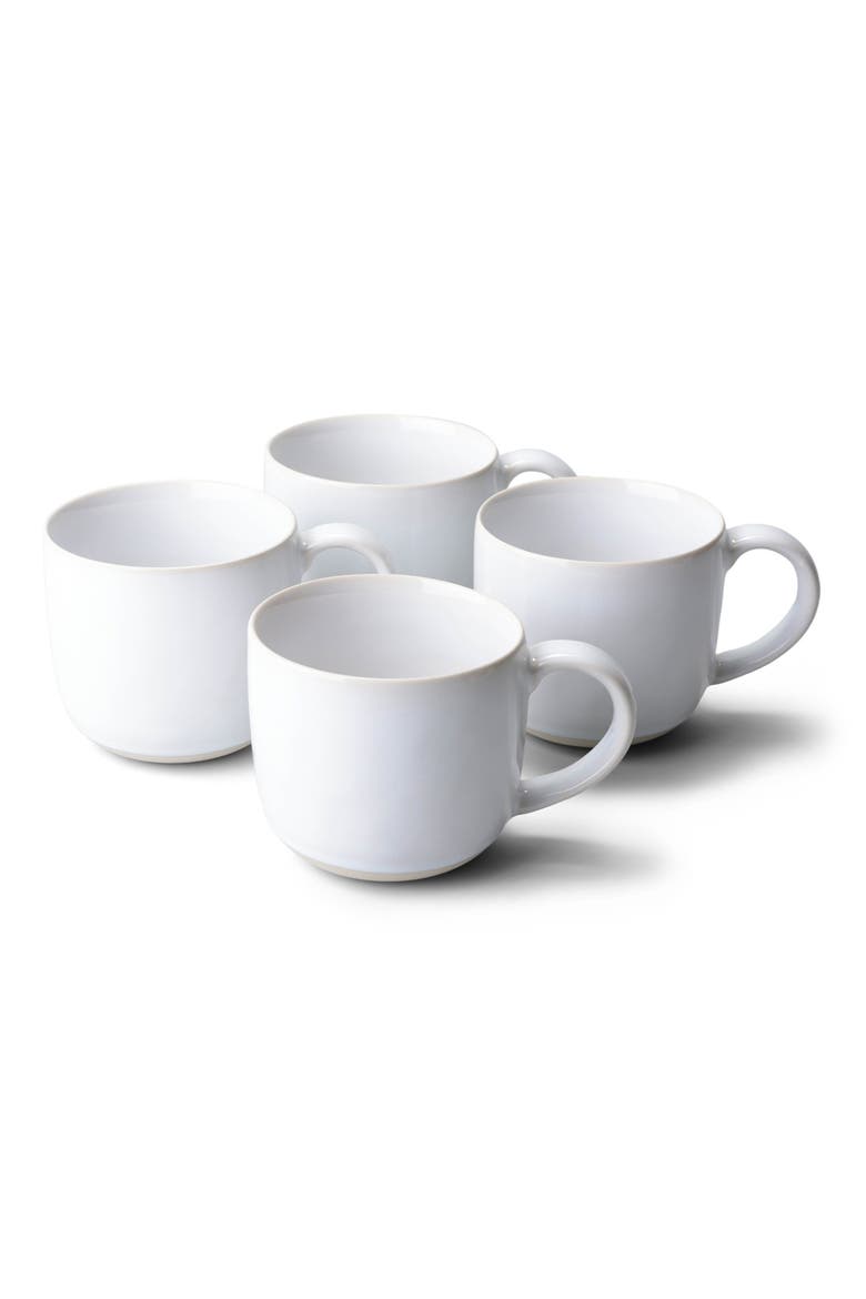 The Mugs Set of 4 Stoneware Mugs, Main, color, PEARL WHITE