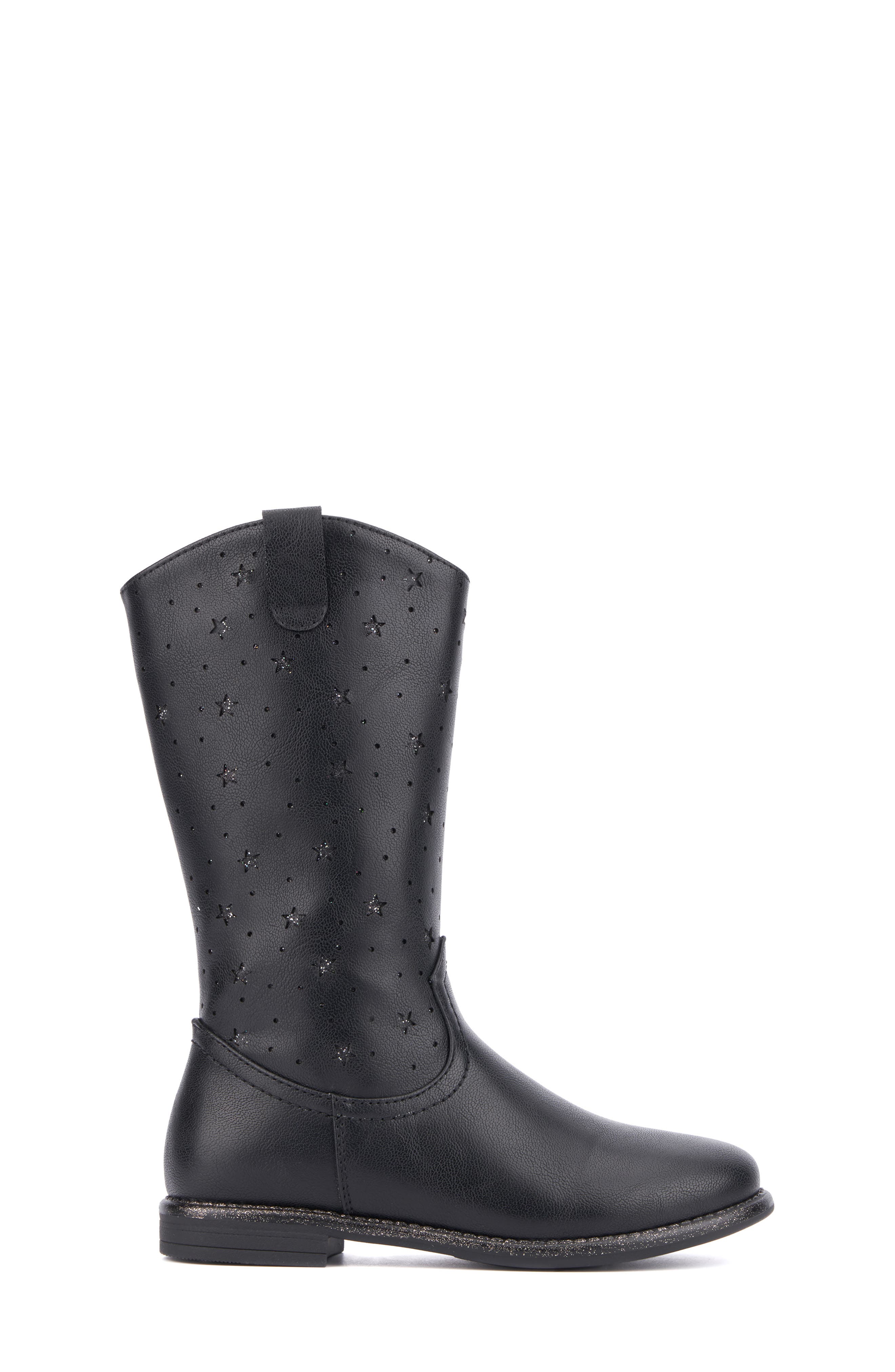 OLIVIA MILLER Kids' Chasing Stars Mid Calf Boot, Alternate, color, Black