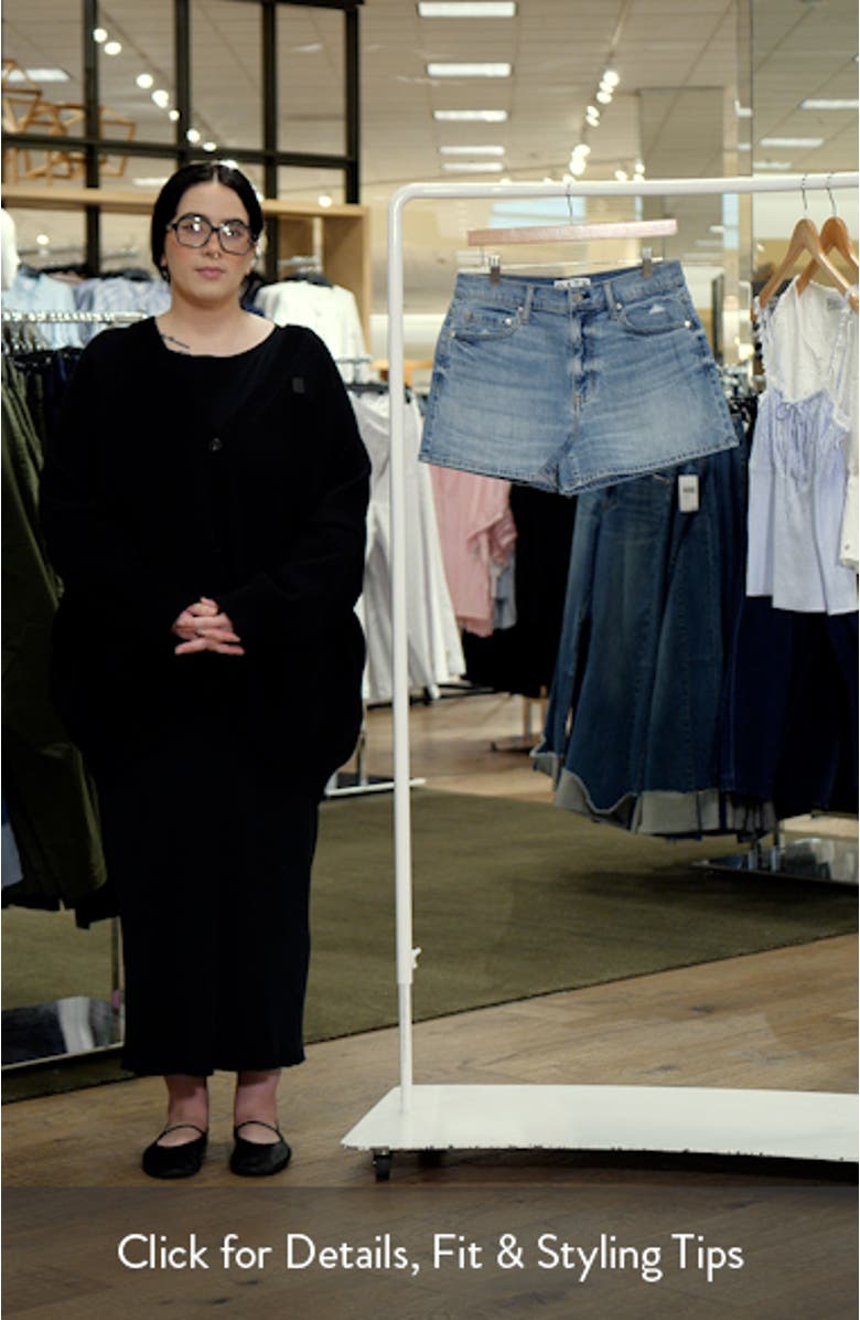 Troublemaker High Waist Denim Shorts, sales video thumbnail