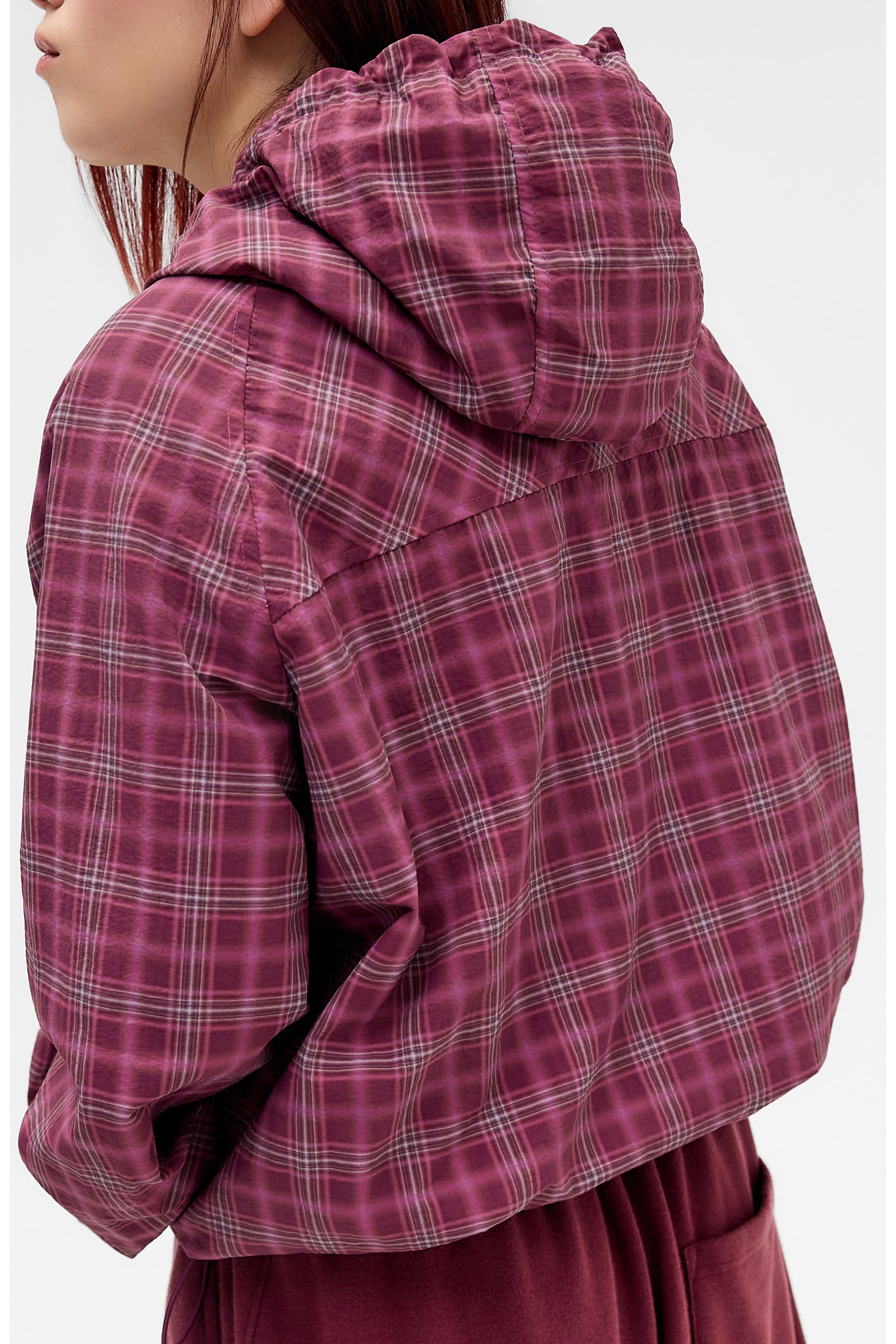 Frans Everts Shell Iets Frans Check Hooded Shell Track Jacket (Women) | Nordstrom