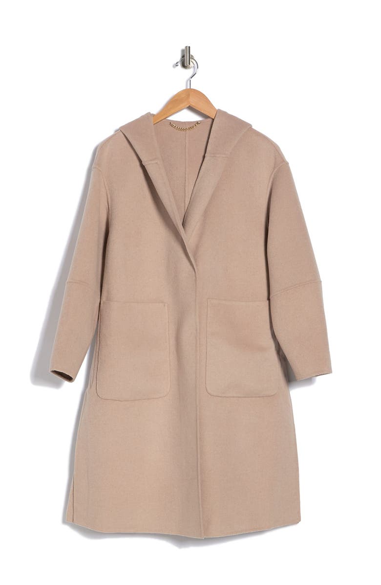 Belle & Bloom Walk This Way Wool Blend Oversized Coat, Alternate, color, Sand