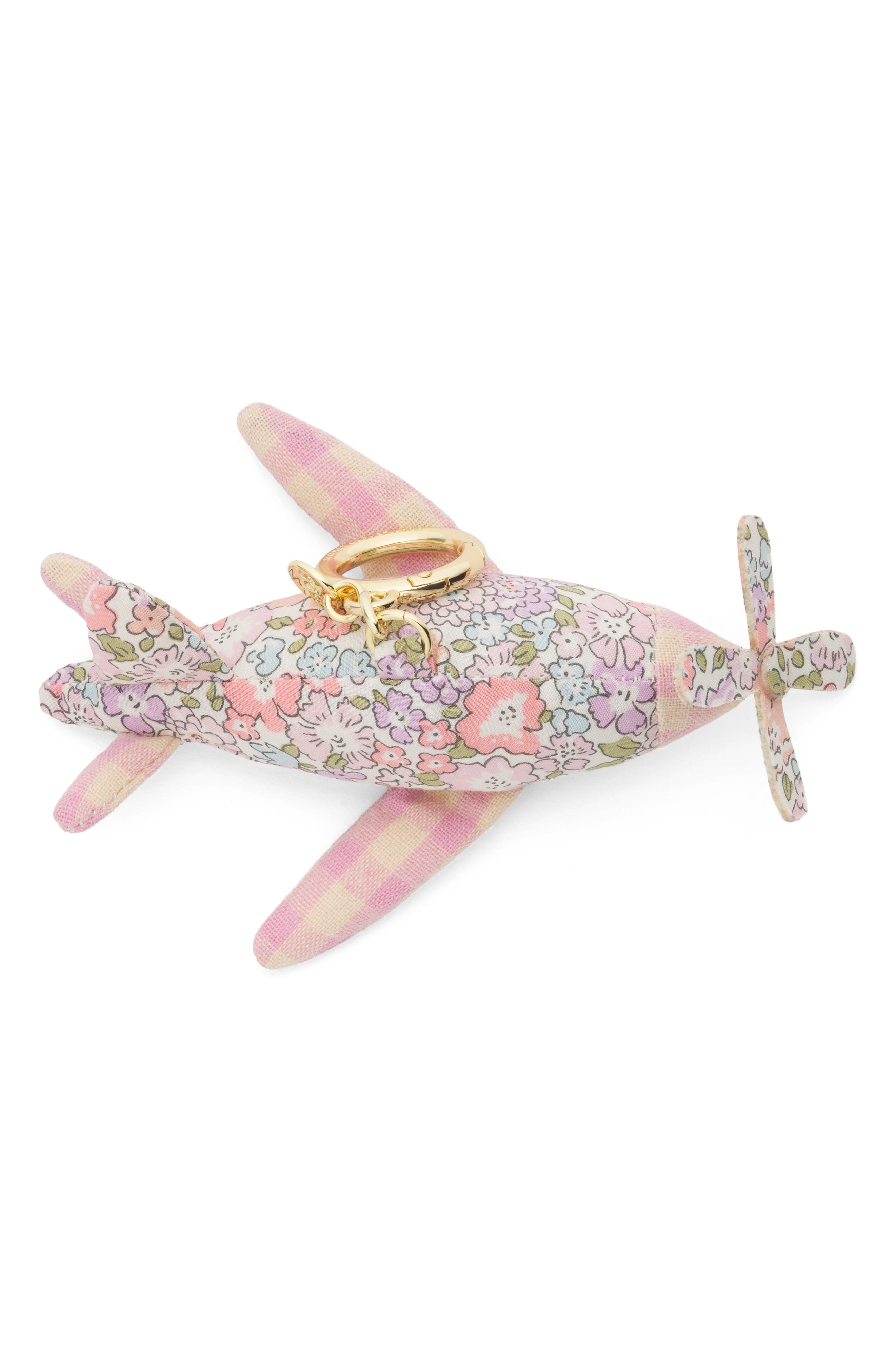 Stoney Clover Lane x Liberty Puffy Airplane Bag Charm, Alternate, color, Pink Multi