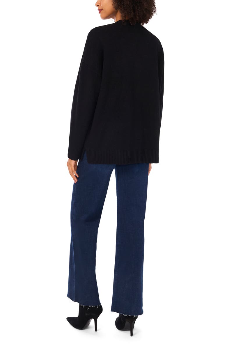 Halogen<sup>®</sup> Cozy V-Neck Cardigan, Alternate, color, Rich Black
