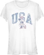 Minnie Mouse Junior's American Sweetheart Pose Short Sleeve Graphic T-Shirt