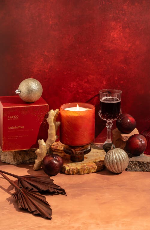 Lafco Absinthe Plum Signature Candle In Red