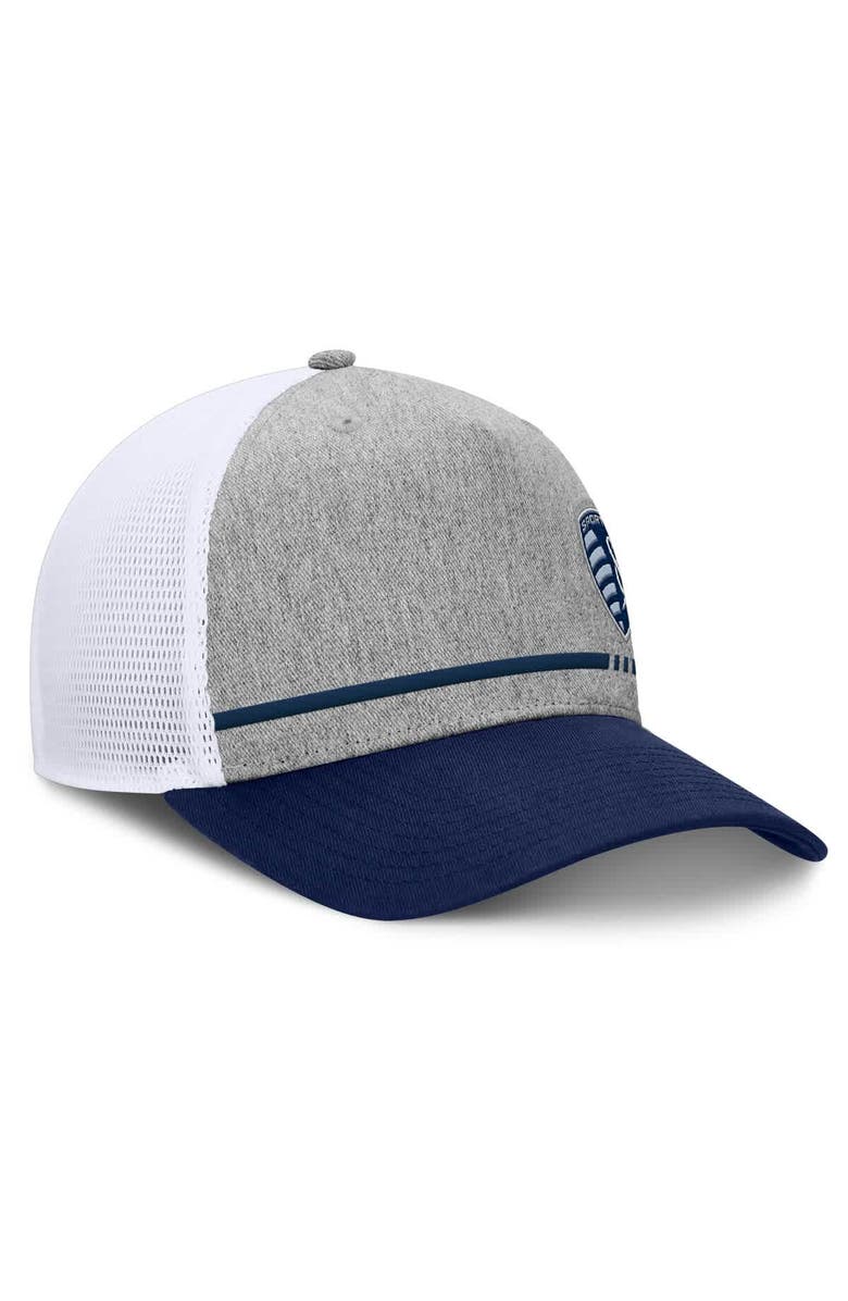 FANATICS Men's Fanatics Heather Gray Sporting Kansas City Low Block Trucker Adjustable Hat, Alternate, color, Heather Gray