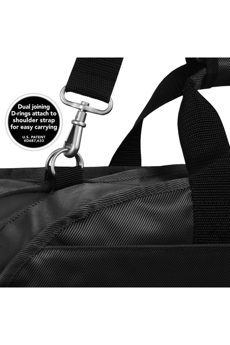 45" Premium Extra Capacity Travel Garment Bag With Shoulder Strap, Alternate, color, Black