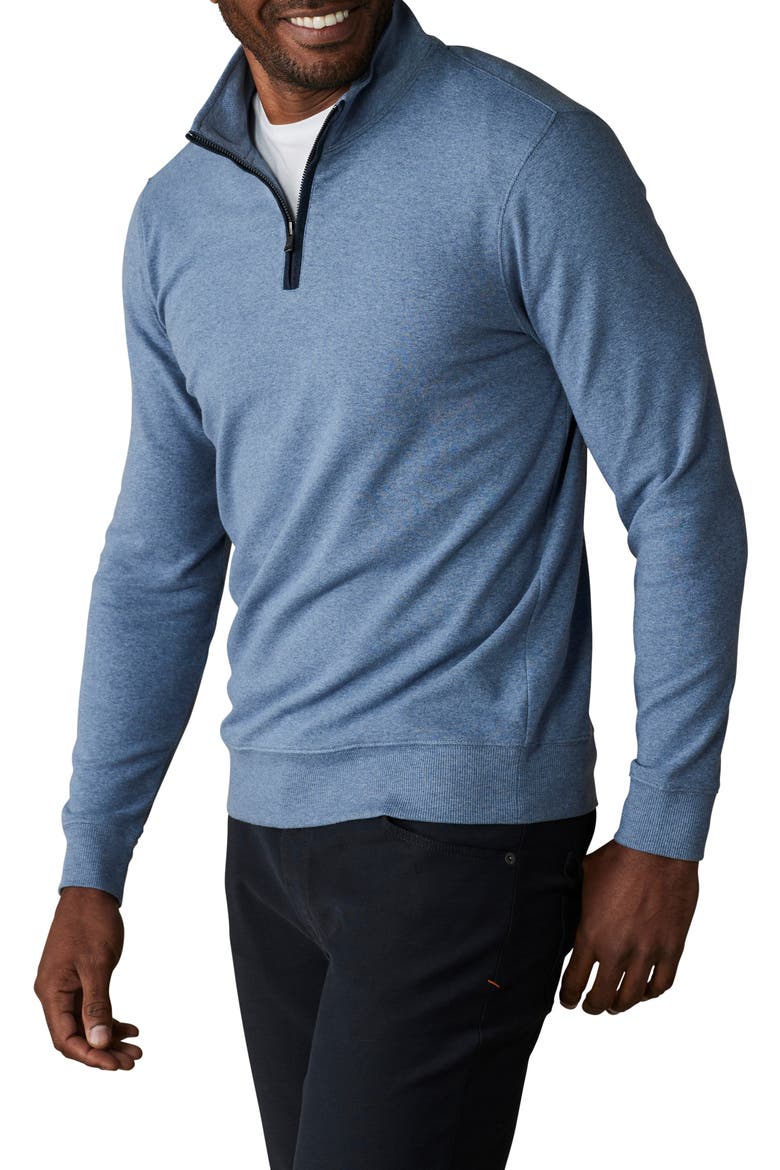 Puremeso Weekend Quarter Zip Top, Alternate, color, SLATE BLUE