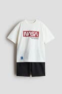 H&M 2-piece t-shirt and sweatshorts set