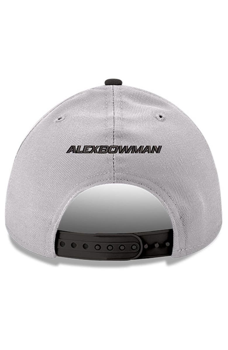 New Era Men's New Era Gray/Black Alex Bowman 9FORTY Snapback Adjustable Hat, Alternate, color, Gray