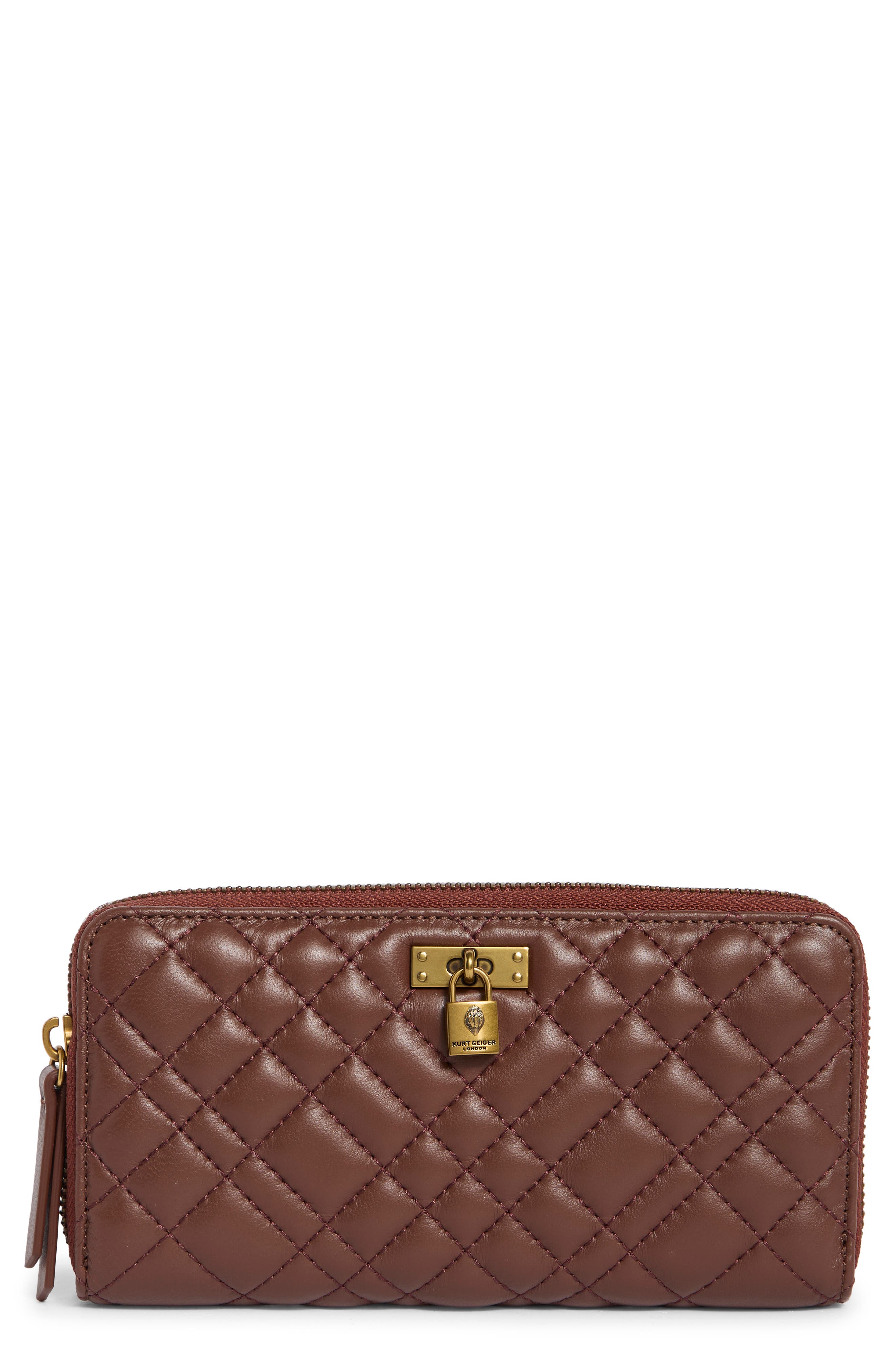 Brixton Quilted Leather Zip Around Continental Wallet