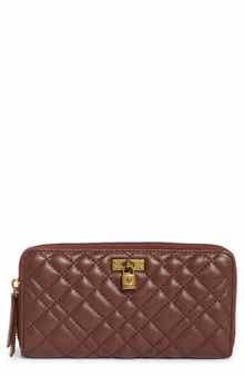 Brixton Quilted Leather Zip Around Continental Wallet