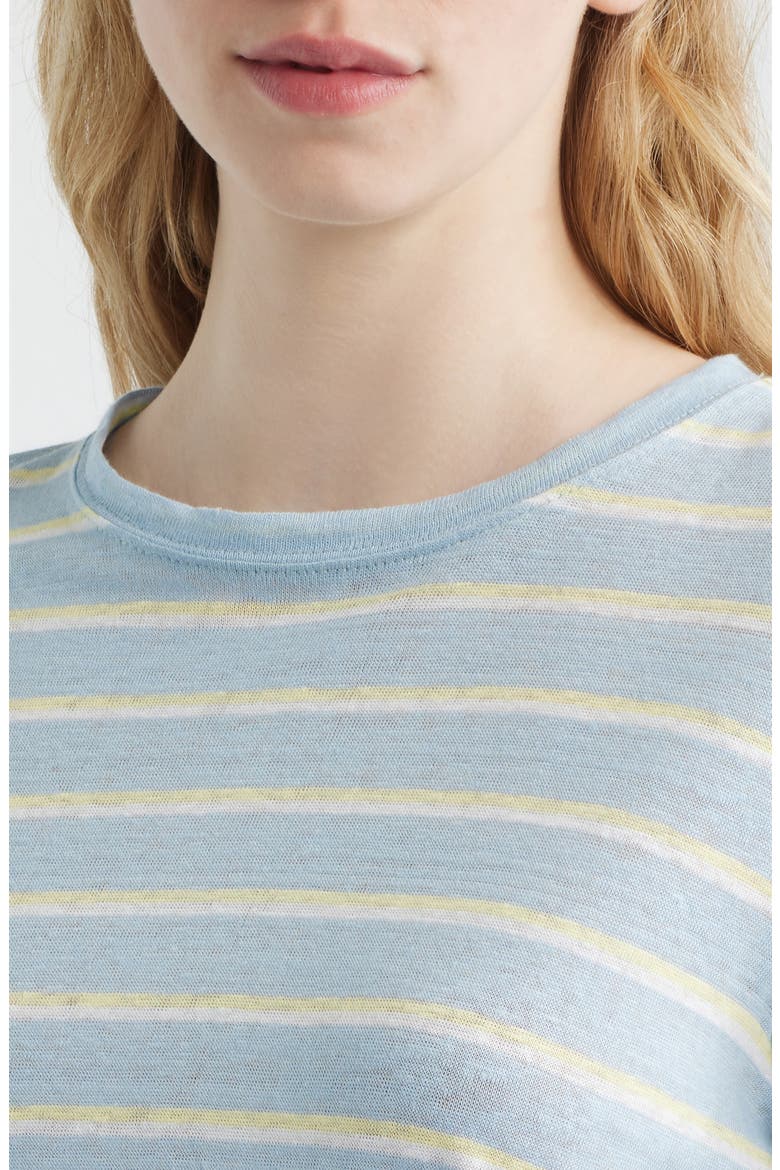 The Linen Baby Tee, Alternate, color, CHAMBRAY BLUE MULTI