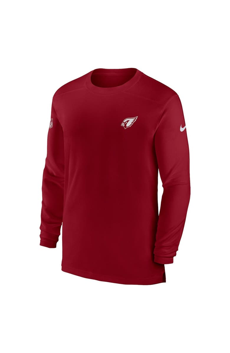 Nike Men's Nike Cardinal Arizona Cardinals Sideline Coach Performance Long Sleeve T-Shirt, Alternate, color, Cardinal