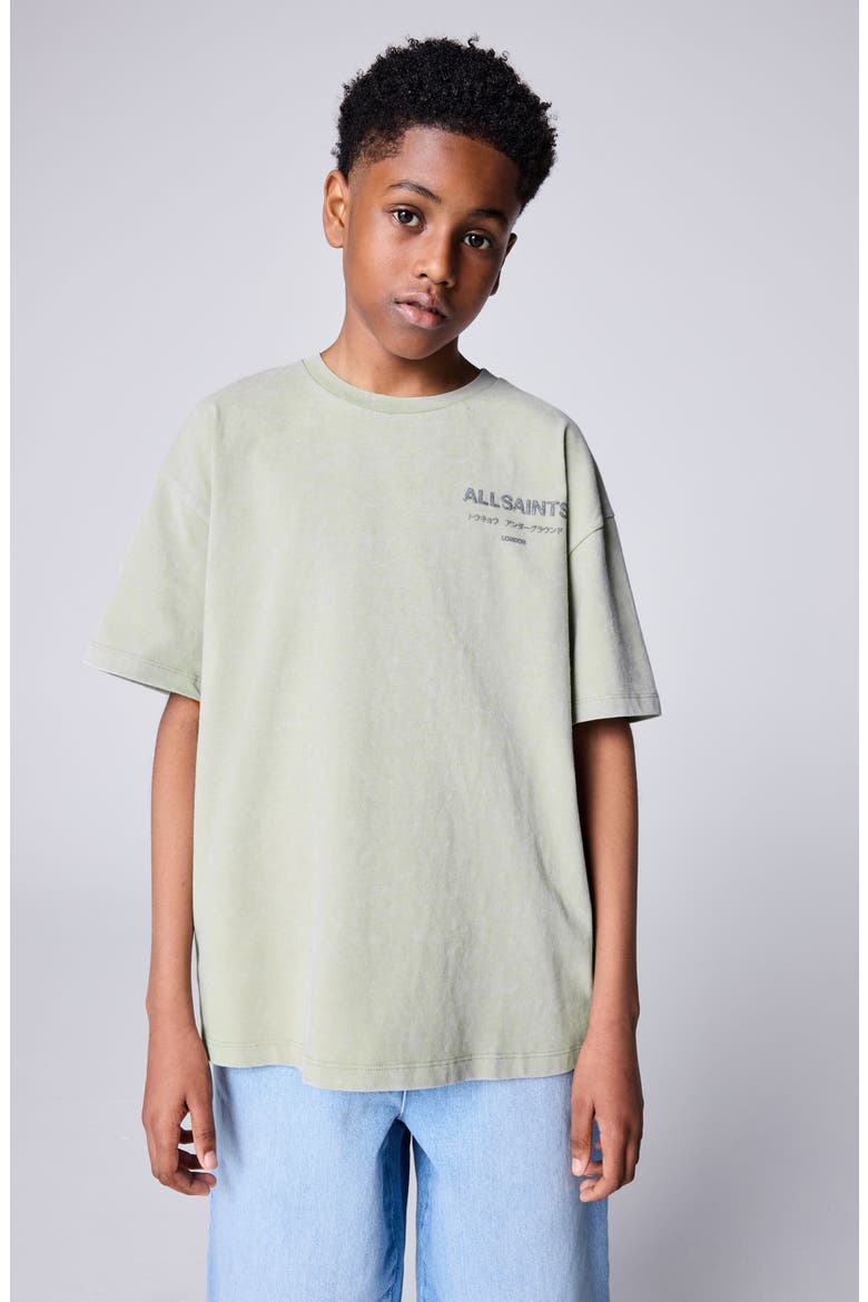 Kids' Underground Washed Graphic Tee, Alternate, color, GREY