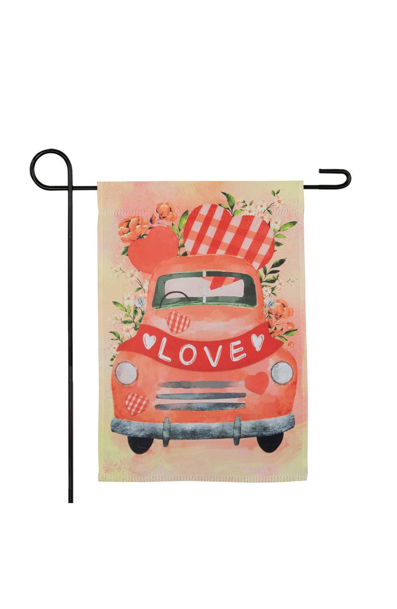 Northlight Love Banner and Vintage Car Garden Flag 12.5" x 18", Alternate, color, Red