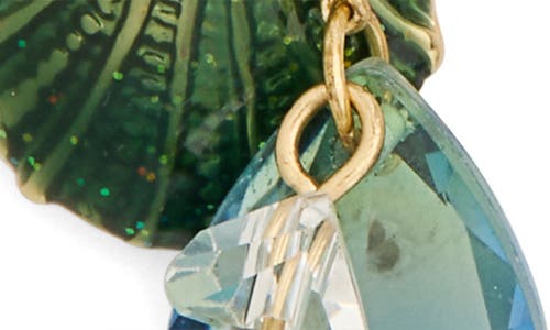 Eye Candy Los Angeles Delia Cz Seashell Charm Dangle Earrings In Gold