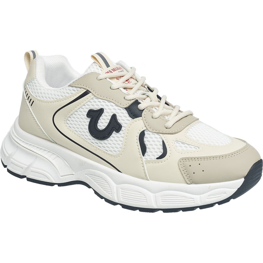 True Religion Ladies Trina Sneaker In Beige Multi