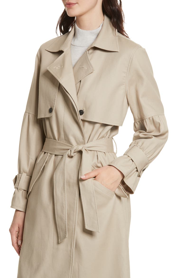 Alwena Cotton Trench Coat, Alternate, color, KHAKI
