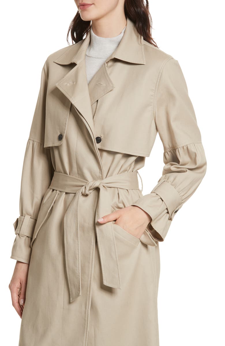 Joie Alwena Cotton Trench Coat, Alternate, color,