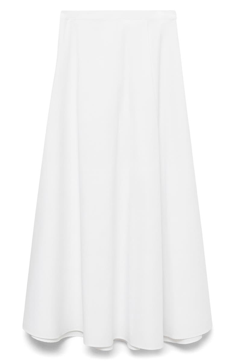 MANGO Side Slit Cotton Midi Flare Skirt, Alternate, color, 