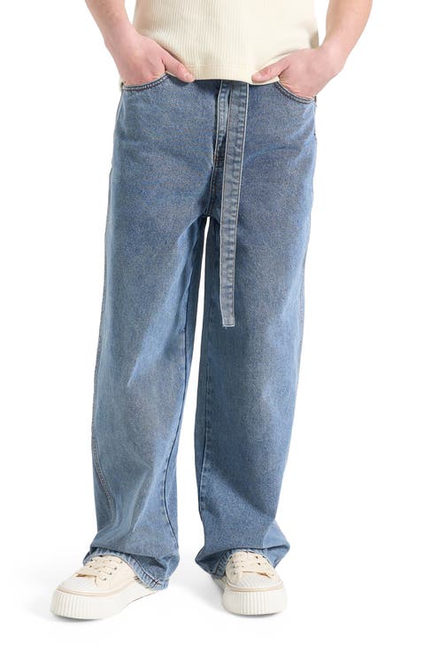 Adam Wide Leg Belted Jeans