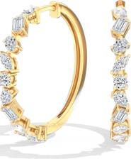 Everlee Classic Multi-Shape Lab Diamond Hoop in 14K Gold