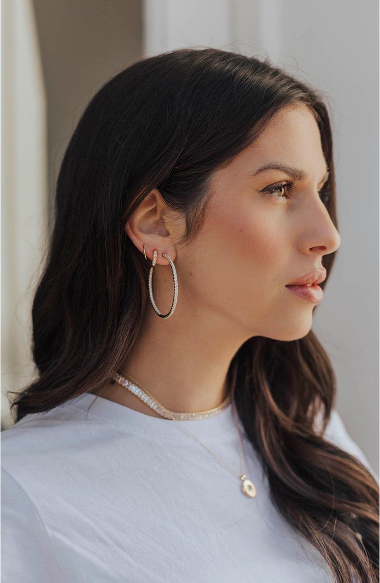 Untamed Petals Everyday Glam Hoops, Alternate, color, Gold