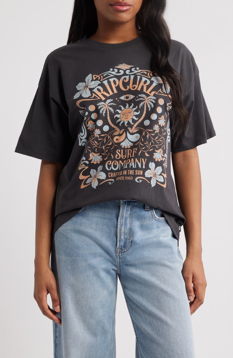 Rip Curl Utopian Dreams Logo Cotton Graphic T-Shirt, Main, color, 