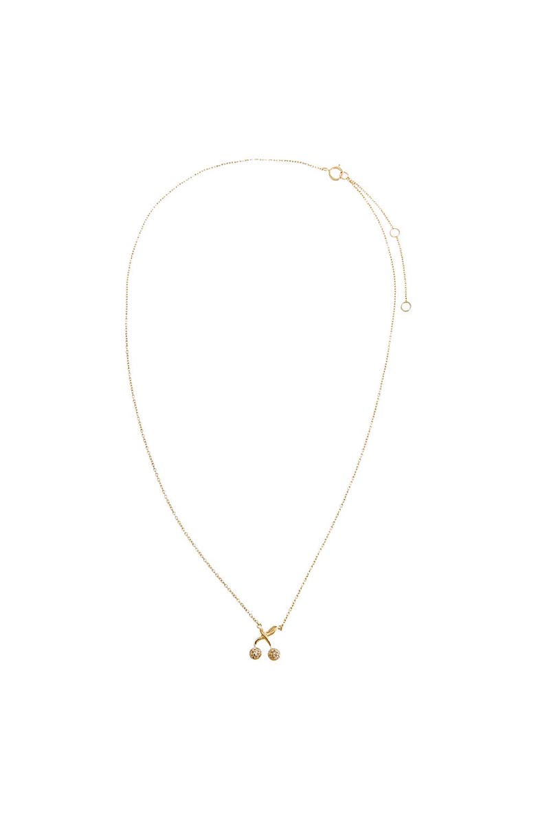 BY ADINA EDEN Diamond Pave Cherry Pendant Necklace 14K, Alternate, color,
