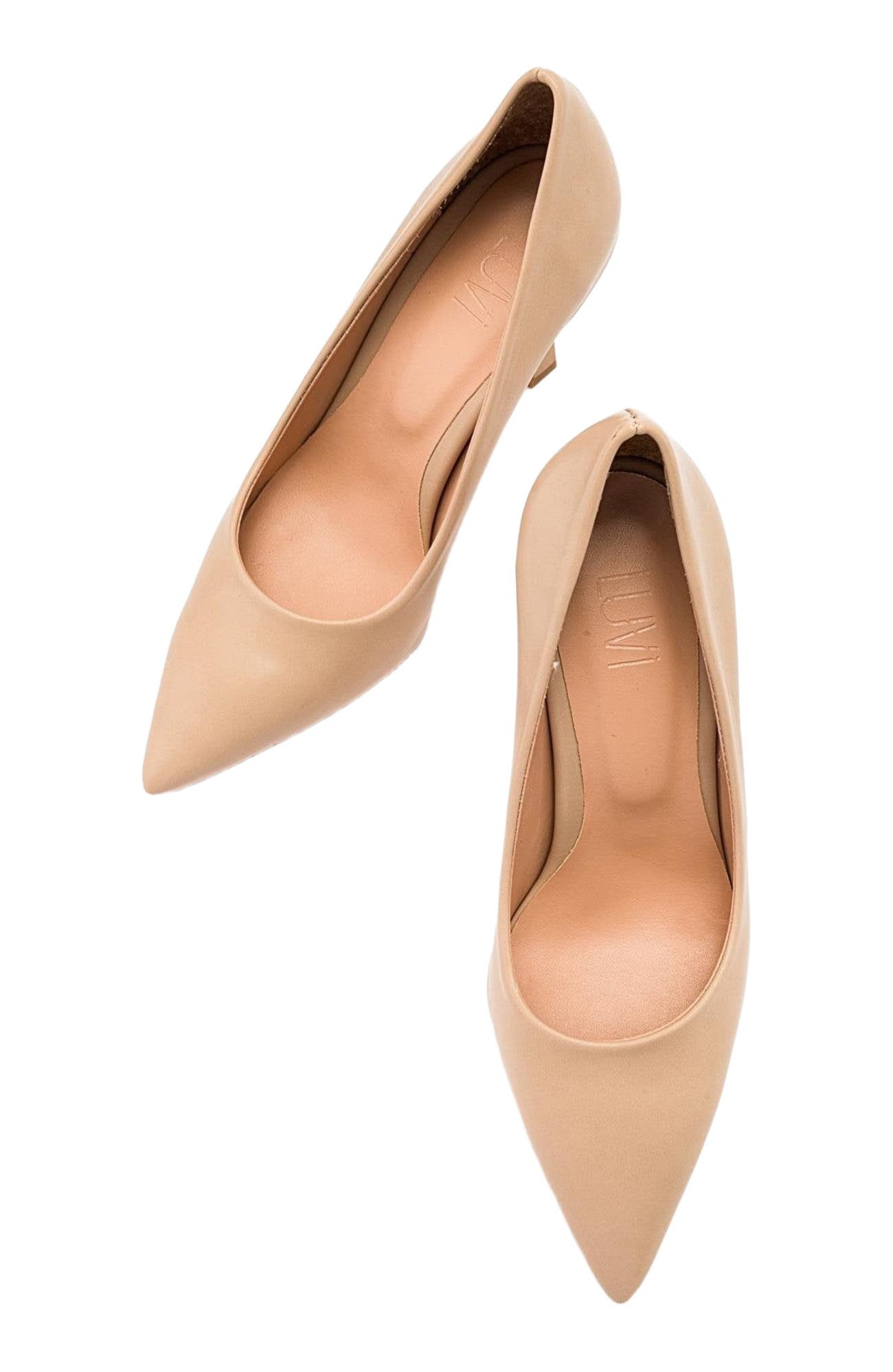 Forest Pointed Toe Pump, Alternate, color, Beige Faux Leather
