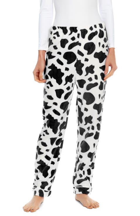 Women's Fleece Printed Holiday Pajama Pants