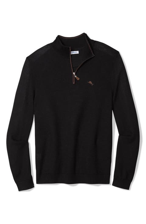 Marlin Magic Basketweave Half Zip Sweater