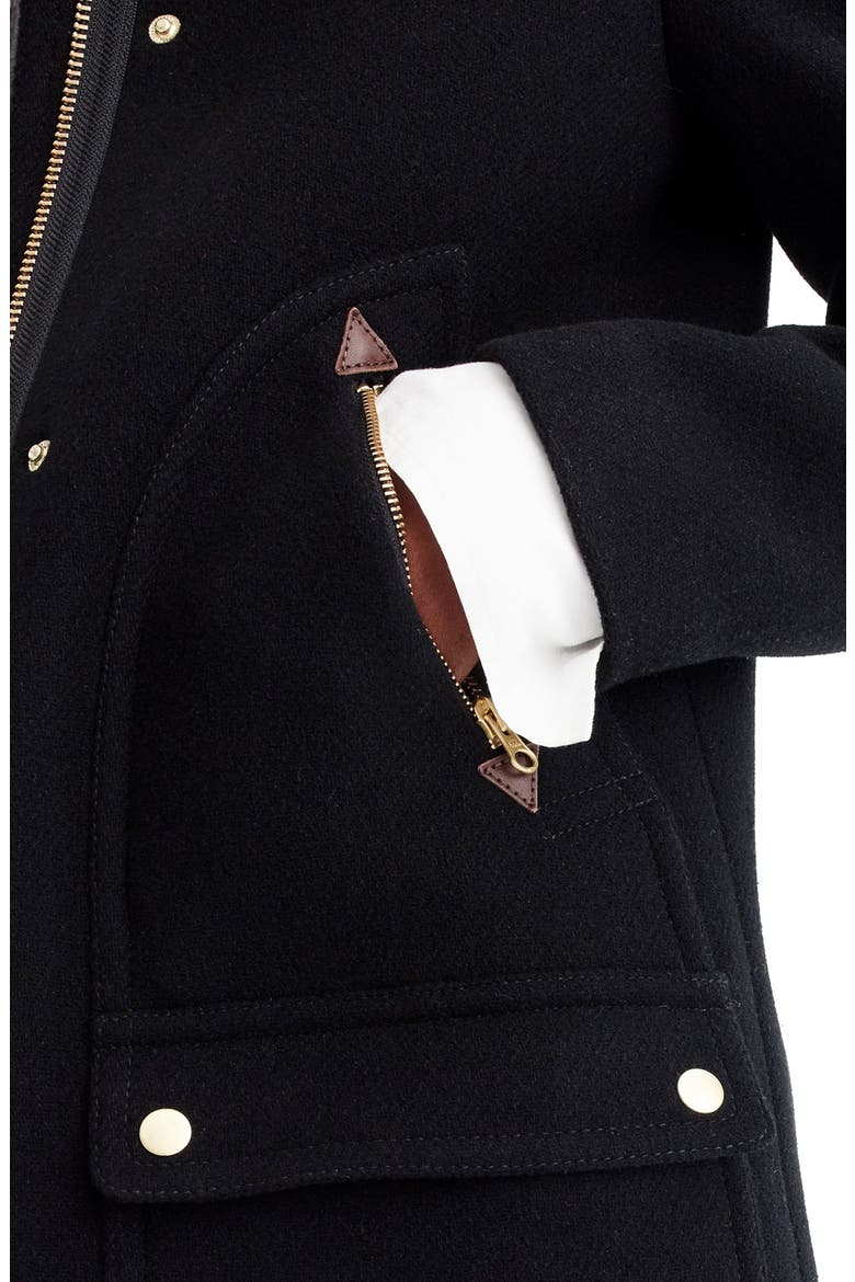 Chateau Stadium Cloth Parka with Faux Fur Trim, Alternate, color, BLACK