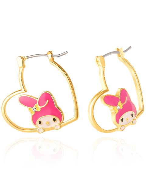 My Melody Heart Hoop Earrings