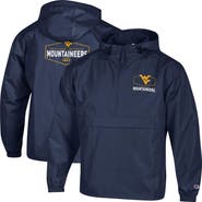 Champion Men's Champion Navy West Virginia Mountaineers Delay Packable Half-Zip Jacket
