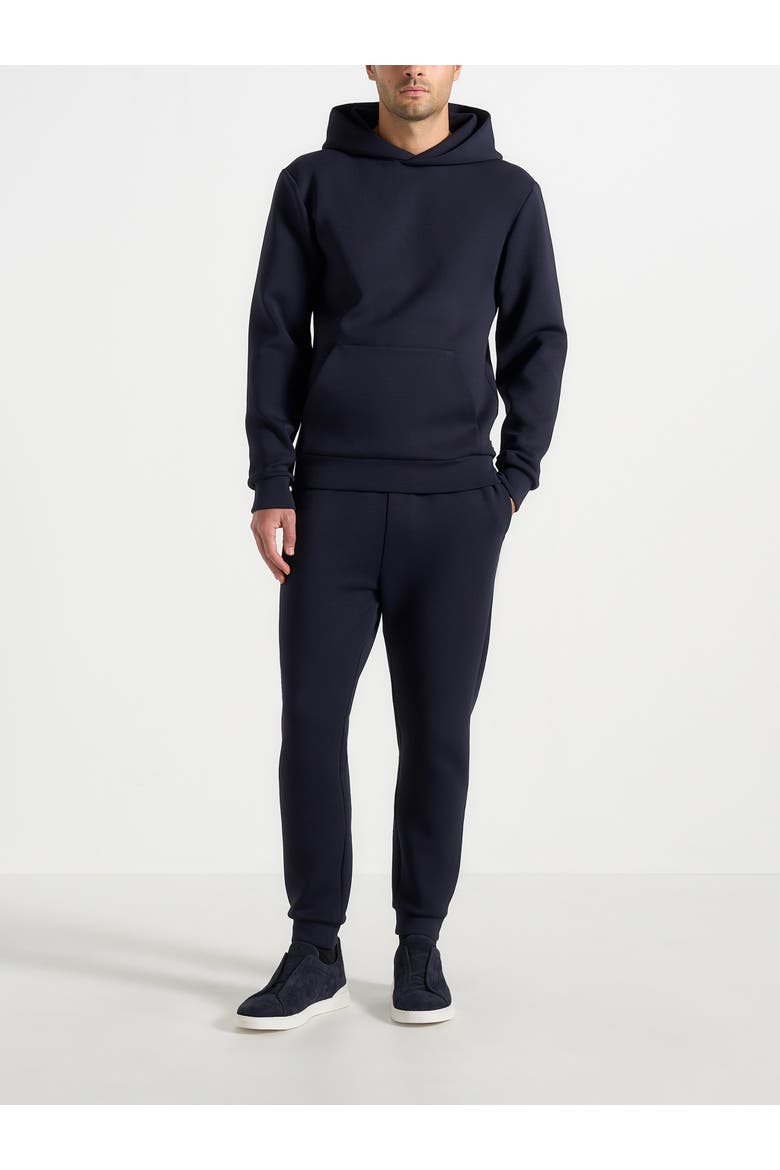 Neoprene Minimal Tapered Fit Cuffed Joggers, Alternate, color, Navy