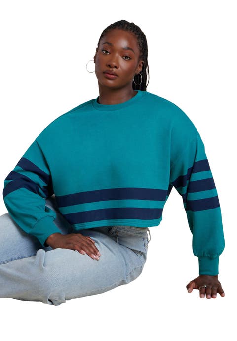 Boxy Cropped Sweatshirt (Plus Available)