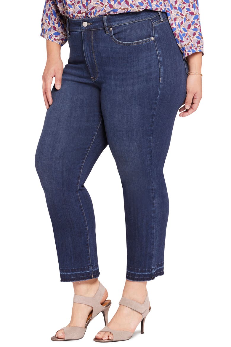 Marilyn High Waist Release Hem Ankle Straight Leg Jeans, Alternate, color, WONDERLAND