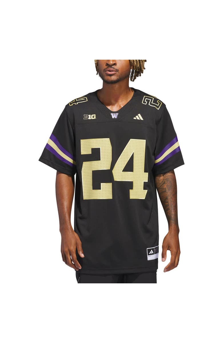 adidas Men's adidas #24 Black Washington Huskies Alternate Premier Strategy Jersey, Main, color, Black